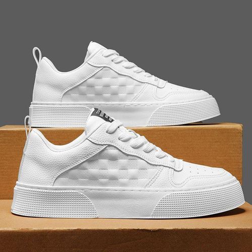 Stylish Men's Comfortable Breathable Casual White Sneakers