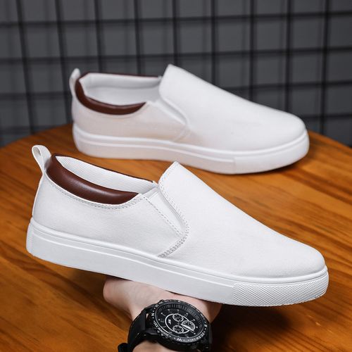 R007 WhiteCanvas Sneakers For Men Brand Breathable Male Big Size Cozy Man Walk Flat Trainers White Black Gray Blue Red Sneakers JIN