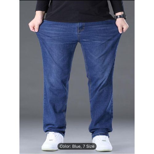 Classic Slim-Fit Denim Jeans For Men- Blue