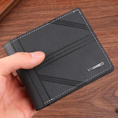 Men Short Billfold Horizontal Wallets Credit Card Holder