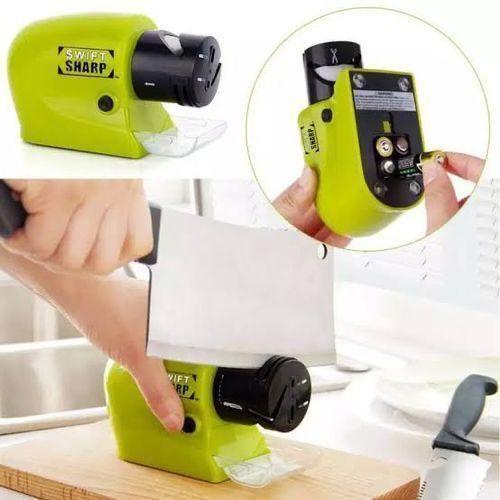 Swifty Sharp cordless motorized knife sharpener.