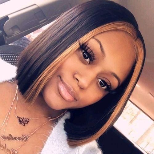 Brown Highlight Colour Lace Closure Straight Wig