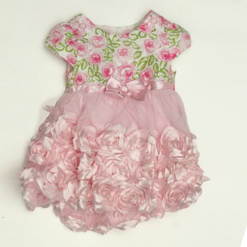 Girl's Floral Dress - Back