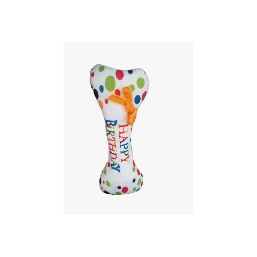 TD Squeaky Birthday Plush Bones Toy