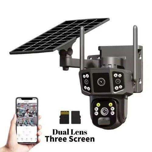 SPM 4G Sim Card Outdoor Monitoring V380 dual Lens solar cctv camera + Free 128Gb SD Card