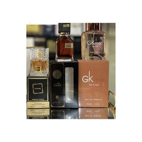 Fragrance World Khamrah Spray Perfume 30ml & Saheb 30ml & GK Men 50ml