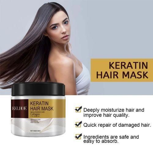 Clinically Keratin Hair Mask with Maca Essence & Collagen - Hydrating for Silky Smooth Hair-Keratin Hair Mask Cream Smoothing For Damaged Frizzy Hair