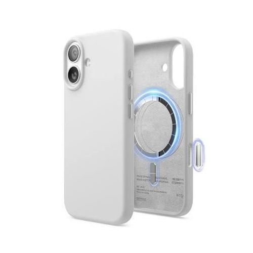 iPhone 17 & 16 Silicone Case - Silicone Phone Cover Design. Offering Soft Back Protection for The Camera, Smartphone Case, Case, Phone Cover. ( White )