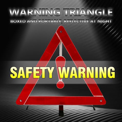 Warning Triangle, Road emergency warning reflector Foldable safety triangle reflective warning sign