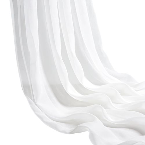 White Sheer Chiffon Backdrop Curtain, 1.6x10m Transparent Soft Tulle Fabric for Wedding, Party & Home Decor