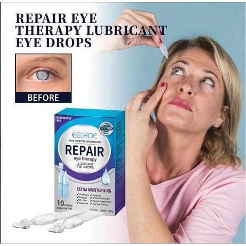Eelhoe BLURRED VISION EYE DROP REPAIR, DOCTOR RECOMMENDED Eye Lubricant Repair Eye Therapy Lubricant Eye Drops - 10 STERILE SINGLE-USE VIAL DROPS EYE THERAPY for Cataracts, Dry Eyes & Redness