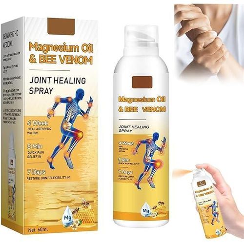 Magnesium Oil & Bee Venom Joint Spray, Joint Spray, Magnesium Oil and Bee Venom Joint Spray for Muscle and Joint Recovery, Arthritis Powerful Pain Relief - 7days Joint Healing Spray for Neck, Knee - Rheumatoid Arthritis Lumbar & Joint Pain Relief Spray