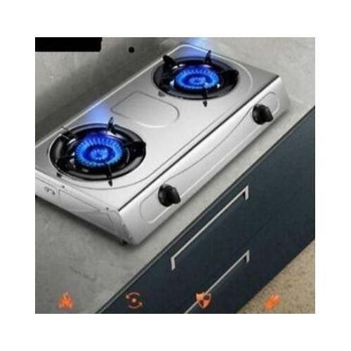 Table Top Gas Cooker With 2 Burners Automatic - Stainless