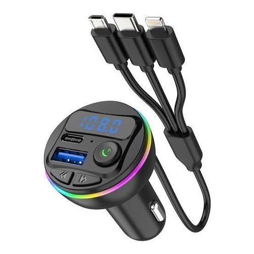 G46 Car Mp3 Player With Type-C Charging Ports + Multiple Cord