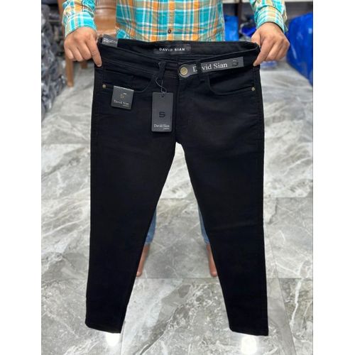 Luxury Non Fade Black Jean For Men