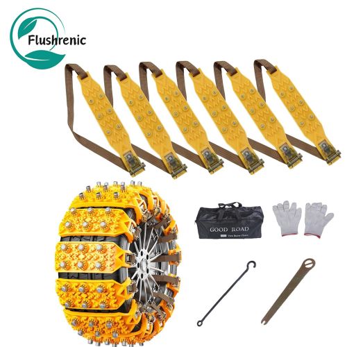 Car Tire anti-skid device, mud anti-skid chains, Thickened and upgraded for anti-slip,full-size universal anti-skid chains, emergency traction anti-skid tire chains, tire width 175-265 millimeters