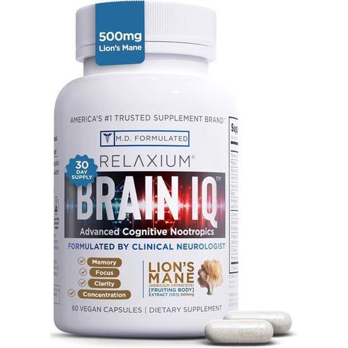 BrainIQ Lion's Mane ,L-threonine & Coffee Extract 60 Count