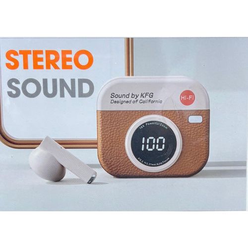 PT-4 STEREO SOUND Bluetooth WIRELESS Vintage EARBUDS + Display battery percentage