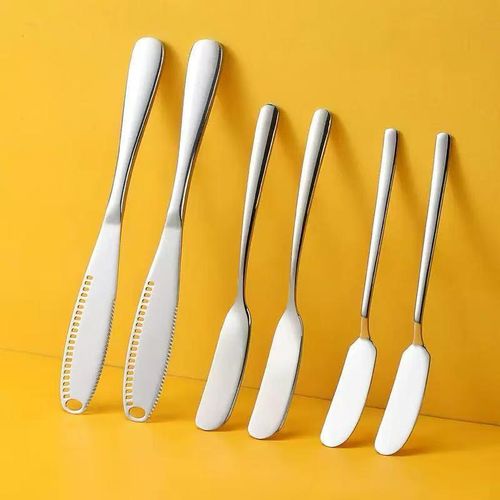 3pcs,304 Stainless Steel Butter Knife Holes Dishwasher Safe Model Design Spreading Jam Chees Butter Bread Export Quality Party Use