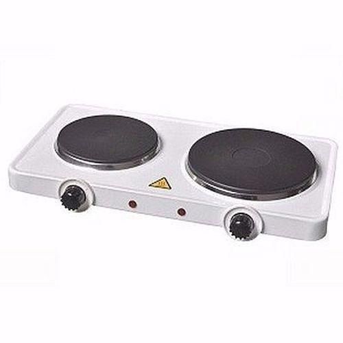 Double Electric Hotplate Cooker White