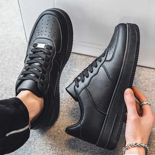 Men's Business Style Light Luxury Black Leather Shoes Casual Versatile