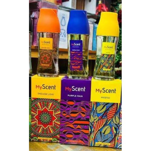 MyScent EDP 3 in 1 combo (Purple Rain, Endless Love & Mystic) 100ml Each, NAFDAC REG NO: A2-104557, A2-104553, A2-104554