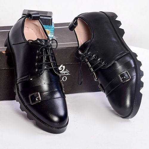 MEN CLASSIC RUGGED DESIGNERS SHOE BLACK