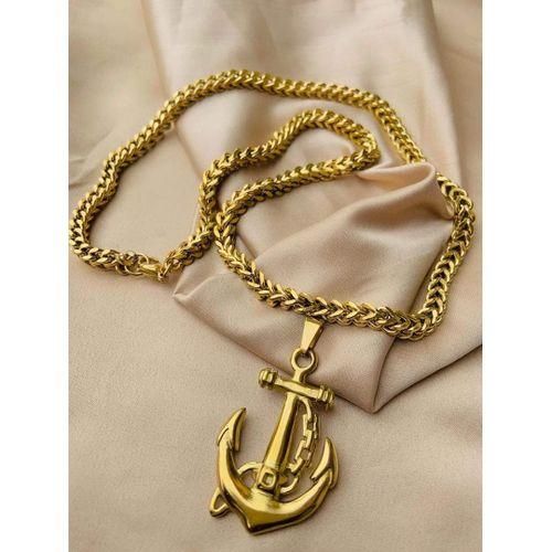 High Quality Iced Cuban Elegance Gold Chain With Classy Pendant