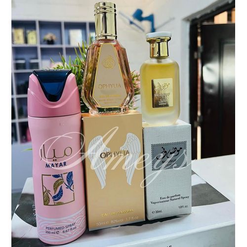 OPHYLIA 50ML PERFUME Mayar body spray Mousuf 30ml
