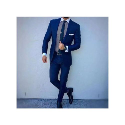 Men Fashion Wedding Suit - Navy Blue