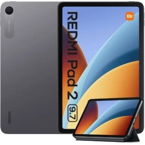 Redmi Pad2 LTE with Free Cover - 9.7 (4GB RAM, 128GB ROM) Android 16 - 8MP + 5MP Selfie - Snapdragon 4G LTE - 7600mAh - Dual Sim - Graphite Gray