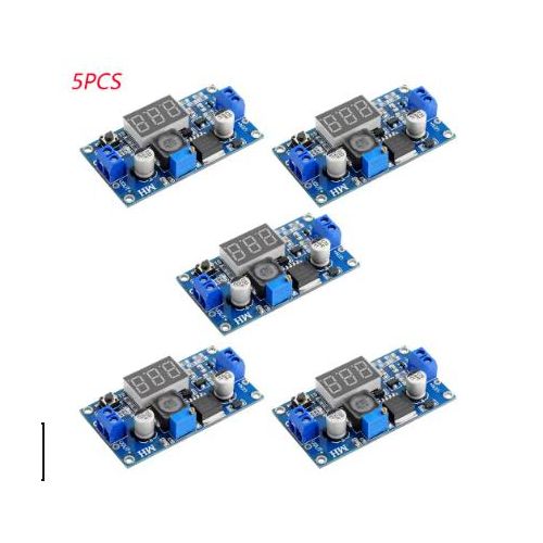 5PCS LM2596 DC DC Step Down Converter Voltage Regulator LED Display Voltmeter 4.040 to 1.3-37V Buck Adapter Adjustable Power Supply