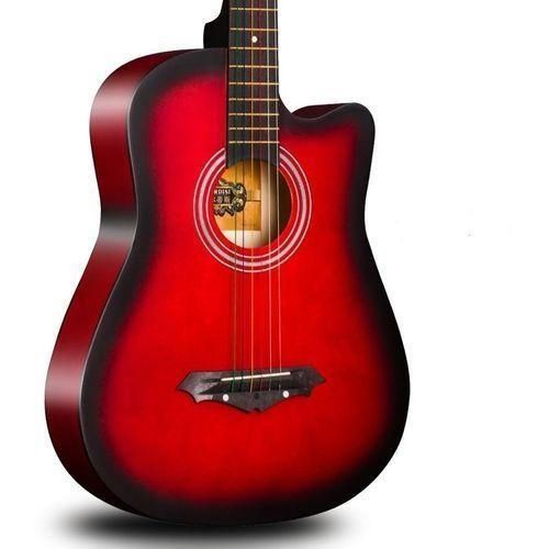 Acoustic Box Guitar With Bag And Strap 38 - red