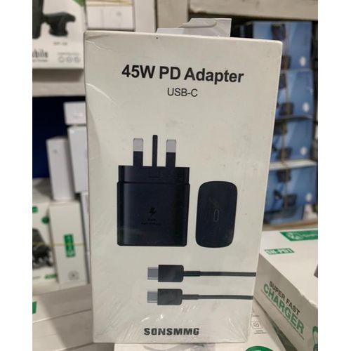 Super Fast Charger(45W) with USB Type-C to Type-C Cable(Model: