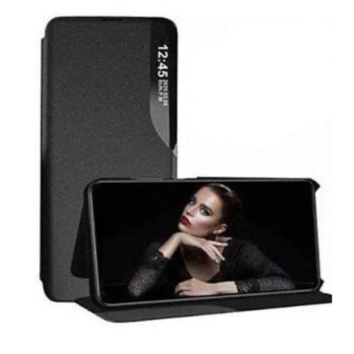 Leather flip case for infinix hot 60 pro plus - black