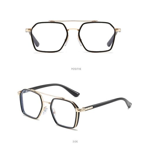 Men women double bridge anti light glasses