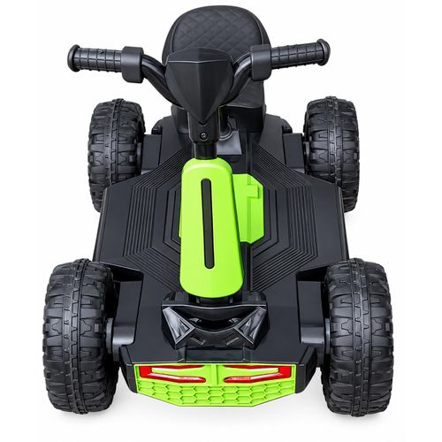 Advance Kids Electric Ride-On Go-Kart – 4-Wheel, Black and Green
