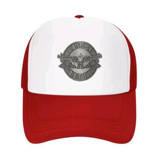Double Colors Design Face Cap: Red