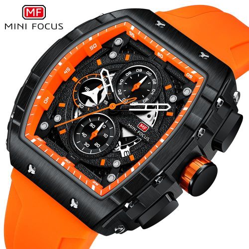 Silicone Strap Men Sport Wristwatch Men's Chronograph Quartz Watches
