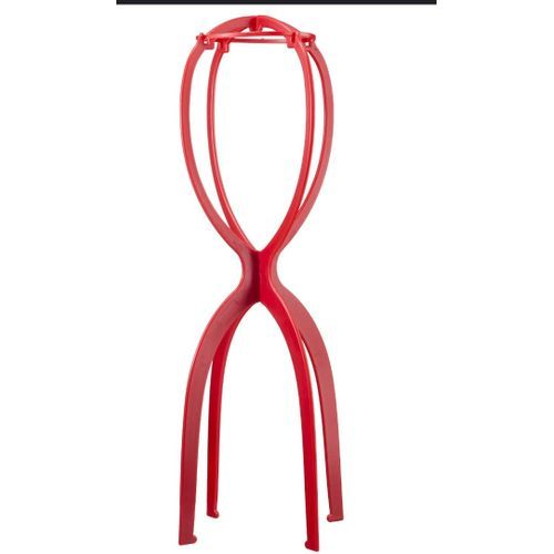 1unit Foldable Wig Display Mannequin-Red