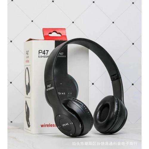 Wireless Bluetooth Foldable Headset Black