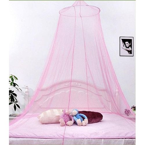 Pink Dome Mosquito Net for Bed, Hanging Canopy Mosquito Netting, Large Fine Mesh Insect Protection Net for Single Double Bed, Home Bedroom Camping