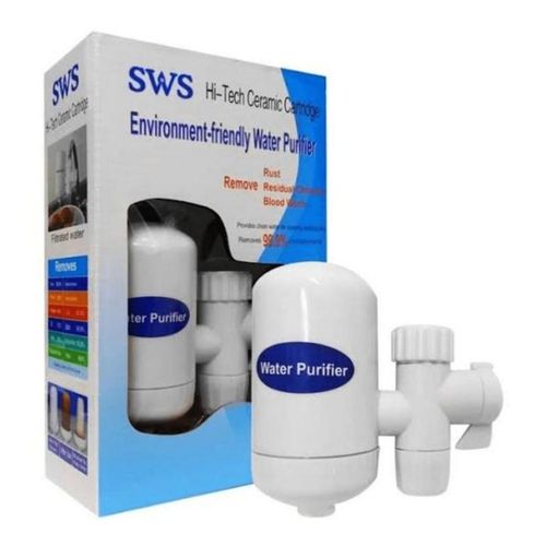 SWS Hi-Tech Ceramic Cartridge Faucet Water Purifier Filter Tap-Mount Water Filtration System, Remove Rust, Chlorine And Contaminated,Bloodworms And Friendly-Environment