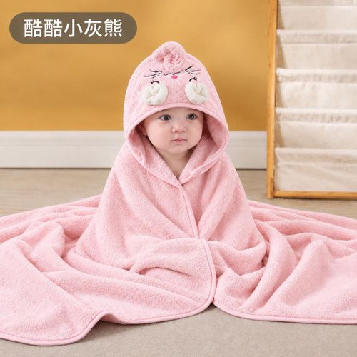 Ultra Soft Microfiber Hooded Baby / Toddler Bath Towel Robe
