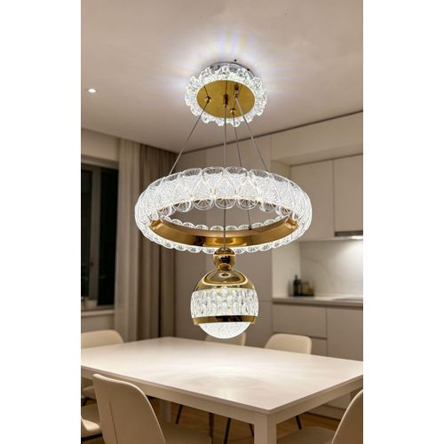 Elegant, single and glamorous single LED pendant light Perfect for living room Bedroom Dinning room Corridors etc