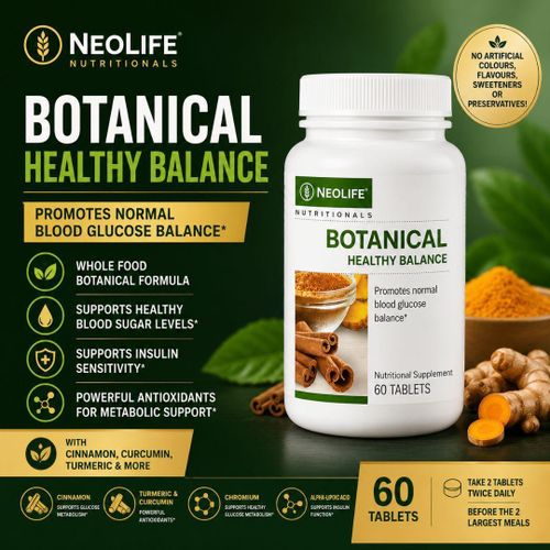 Botanical Healthy Balance 60 Tablets Blood Sugar Support Glucose Balance Supplement