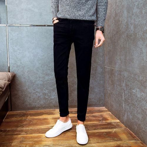Quality Non Fade Plan Black Jean For Men