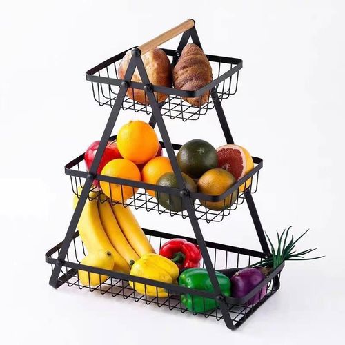 3-Tier Wire Fruit & Vegetable Basket Stand
