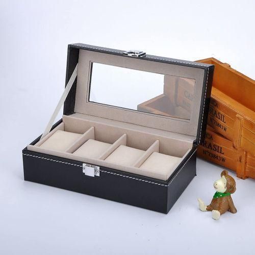 Luxury Pu Leather Watch Box/Storage Box/ Display Box: 4 Space Slot
