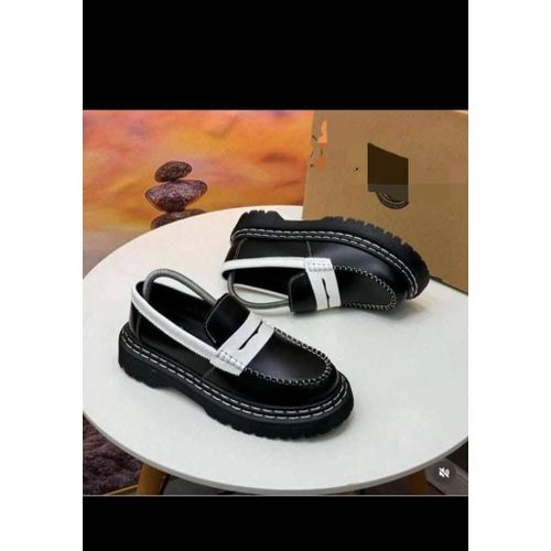 Classic Penny Loafers - Contrast Leather Shoes